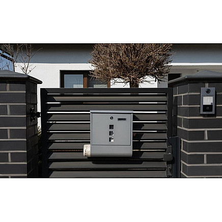 Серебряный ящик для писем с защитой от непогоды и прорезью для газет - долговечный, доступ с ключом, простой монтаж с помощью прилагаемого оборудования