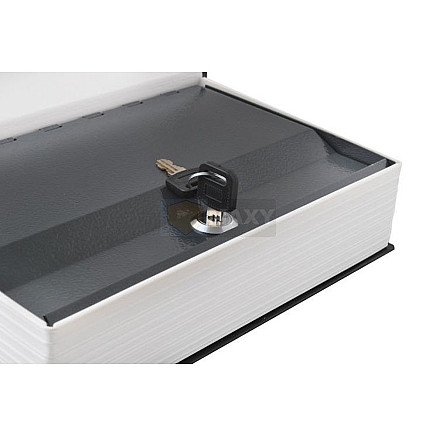 Seifs grāmata ar atslēgu slēdzeni, melns