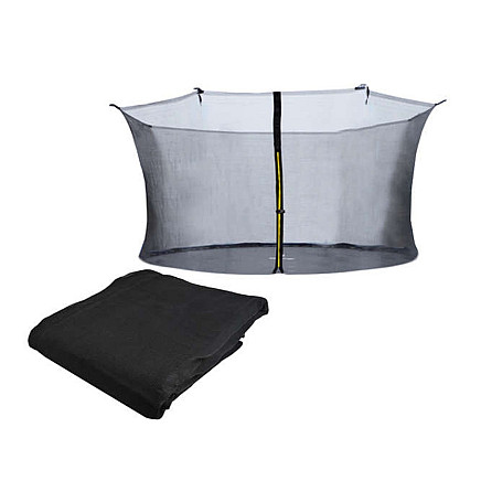 13ft Durable Safety Inner Trampoline Net - универсальная 8-постовая, безопасная для детей, погодоустойчивая сетка для батутов 396-404