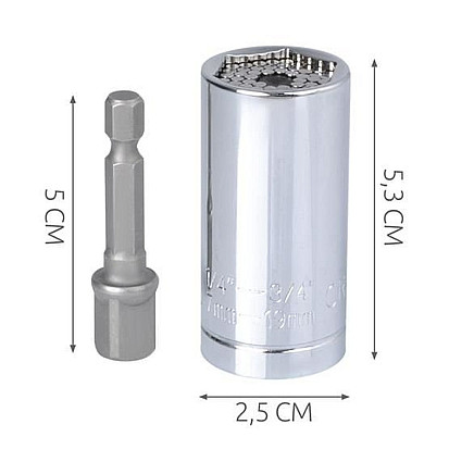 Universal socket - socket wrench 7-19mm