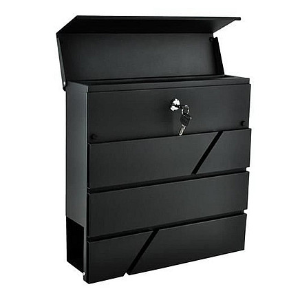 Почтовый ящик Deluxe Anthracite с замком и отделением для газет - устойчив к атмосферным воздействиям, легко чистится
