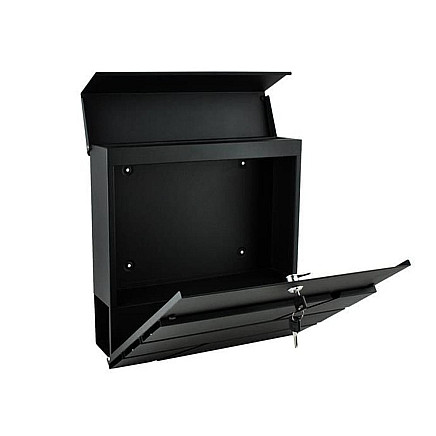 Почтовый ящик Deluxe Anthracite с замком и отделением для газет - устойчив к атмосферным воздействиям, легко чистится
