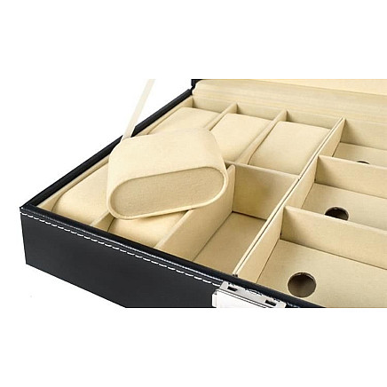 Watch and glasses organizer black