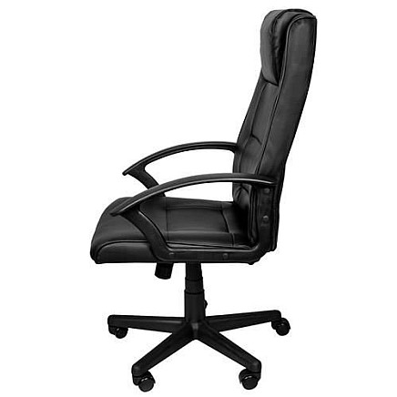 Premium Adjustable Eco Leather Office Chair with Ergonomic Design, Built-In Headrest and 5-Star Chrome-Plated Steel Base for Comfort and Stability