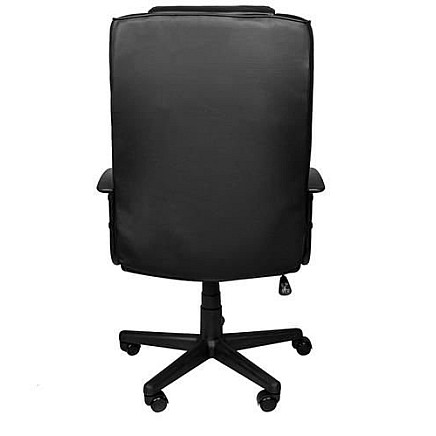 Premium Adjustable Eco Leather Office Chair with Ergonomic Design, Built-In Headrest and 5-Star Chrome-Plated Steel Base for Comfort and Stability