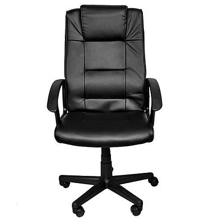 Premium Adjustable Eco Leather Office Chair with Ergonomic Design, Built-In Headrest and 5-Star Chrome-Plated Steel Base for Comfort and Stability