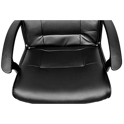 Premium Adjustable Eco Leather Office Chair with Ergonomic Design, Built-In Headrest and 5-Star Chrome-Plated Steel Base for Comfort and Stability