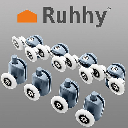 Dušas kabīnes bīdāmo durvju riteņu maiņas kompleks, 8 gab. - 5902802914958 Dušas kabīnes bīdāmo durvju riteņu maiņas kompleks, 8 gab.