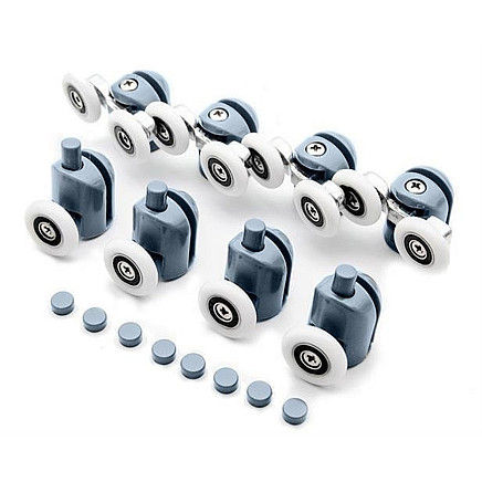 Dušas kabīnes bīdāmo durvju riteņu maiņas kompleks, 8 gab. - 5902802914958 Dušas kabīnes bīdāmo durvju riteņu maiņas kompleks, 8 gab.