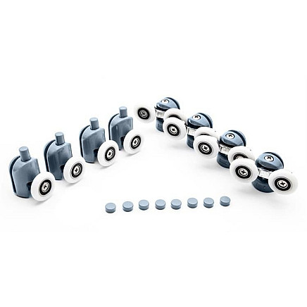 Dušas kabīnes bīdāmo durvju riteņu maiņas kompleks, 8 gab. - 5902802914958 Dušas kabīnes bīdāmo durvju riteņu maiņas kompleks, 8 gab.