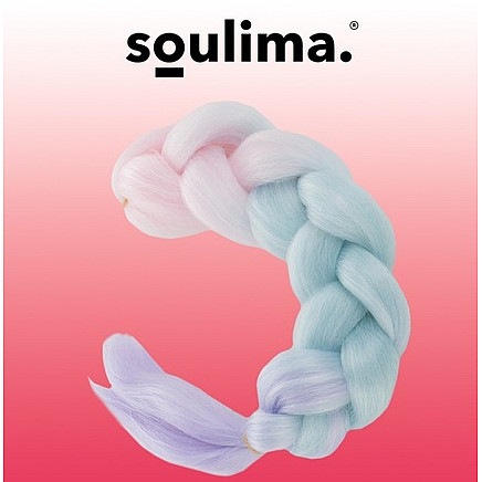 Kanekalons Sintētiskās Ombre Afro Bizes Frizūrām 60cm, Pastelis