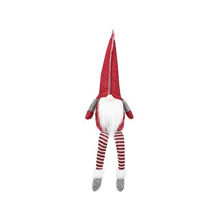 Sēdošs Ziemassvētku rūķis, sarkans