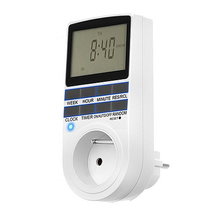 Kontaktligzda ar taimeri elektroierīču ieslēgšanai / izslēgšanai