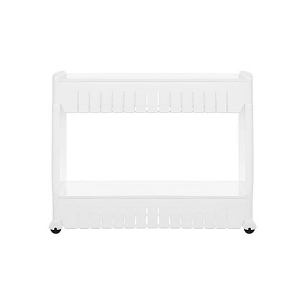 Pārvietojams plaukts uz riteņiem (ratiņi) virtuvei / vannas istabai, Balts