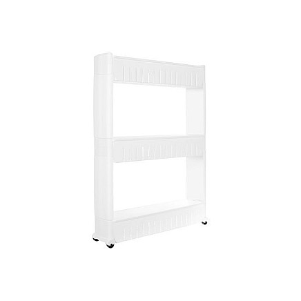 Pārvietojams plaukts uz riteņiem (ratiņi) virtuvei / vannas istabai, Balts