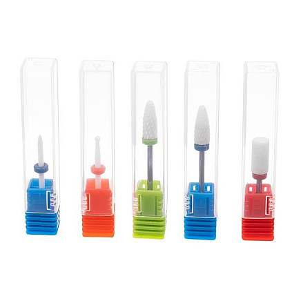 Эффективный набор керамических фрез для ногтей из 5 предметов - не передающие тепло, долговечные и безопасные средства для удаления кутикулы для маникюра и педикюра