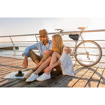 Универсальная безопасная светоотражающая сумка для велосипеда - универсальная сумка на молнии и с эластичными карманами - подходит для большинства моделей, объем 1,2 л