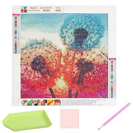 Relaxing 5D Diamond Embroidery Kit - Dandelion Pattern Art Craft, Creativity Boosting, Stress-Relieving Diamond Painting