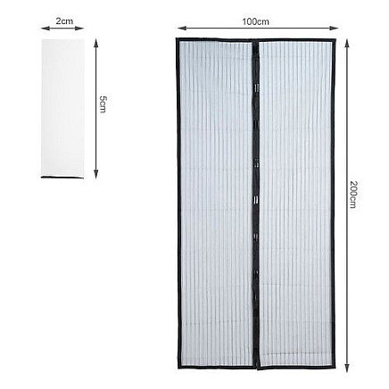 Дверная сетка с магнитным затвором против насекомых - балконная сетка с липучкой, универсальная для использования в помещении и на улице
