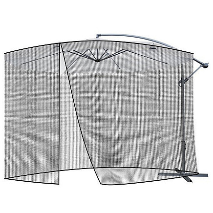 Mosquito net for garden umbrella 3.5m - black