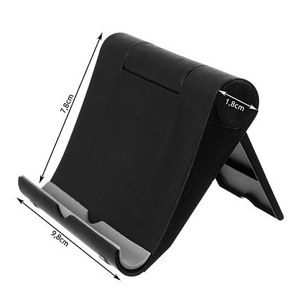 Universal Adjustable Tilt Angle Durable Smartphone Stand - Compact, Travel-Friendly Mobile Holder Made of High-Quality PP Material