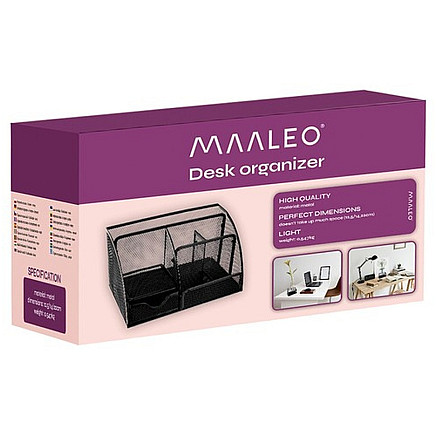 Rakstāmgalda Organizators - 6 nodalījumi, Melns