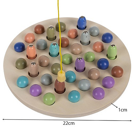 Интерактивная детская деревянная игра на магнитах для развития навыков рыбной ловли, прочная и красочная, включает в себя удочку и аксессуары