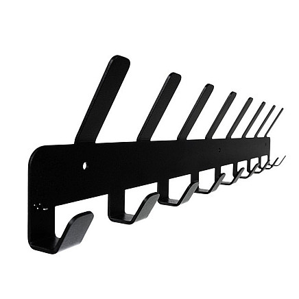 Metāla Sienas Drēbju Pakaramais 17 Āķi, Melns