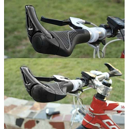 Ergonomiski pretslīdes rokturi velo stūrei drošai un ērtai braukšanai