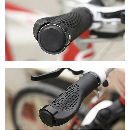 Shock-Absorbing Ergonomic Anti-Slip Cycling Handlebar Grips - Easy to Install, Profiled for Secure Grip