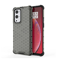 Honeycomb case, armour cover with TPU bumper for OnePlus 9 Pro black