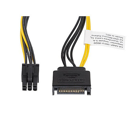 LANBERG SATA (M) to PCI EXPRESS (M) 6 PIN cable 20 cm