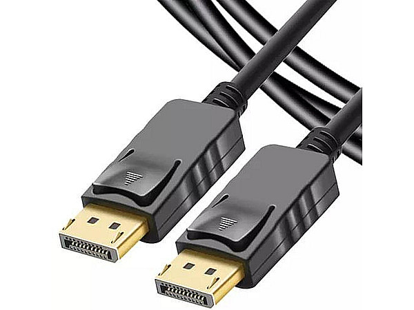4K DisplayPort audio video kabelis - izturīgs, nesajaucas, Plug & Play, saderīgs ar visām ierīcēm, zeltīti savienotāji, 200 cm garš optimālai pārraidei