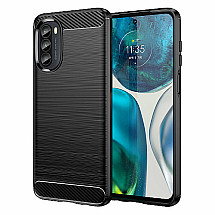 Carbon case for Motorola Moto G82 5G / Moto G52 flexible silicone carbon shell black