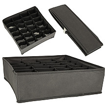 24-compartment organiser for drawers with underwear and socks