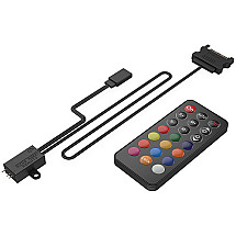 SilentiumPC Nano Reset ARGB Kit with remote control, backlight control panel, hub, 4x 3-pin ARGB connector, black