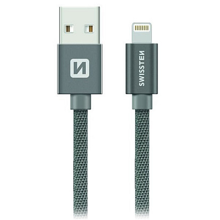 Swissten Data Cable Textile Usb / Lightning 0.2 M Grey