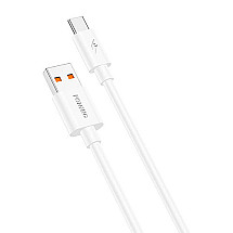 Foneng X67 USB-USB-C cableis, 5A, 1 m (balts)