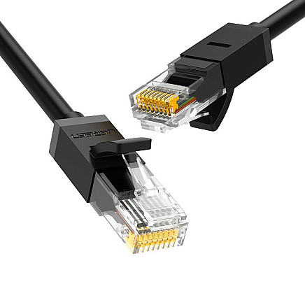 UGREEN Сетевой кабель Ethernet RJ45 закругленный, Cat.6, UTP, 3 м (черный)