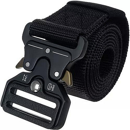 Extra strong adjustable tactical military belt with QR buckle and heavy duty equipment support