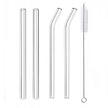 Set of 4 tubes, drinking straws with a brush, thick BUBBLE TEA 14mm AB02