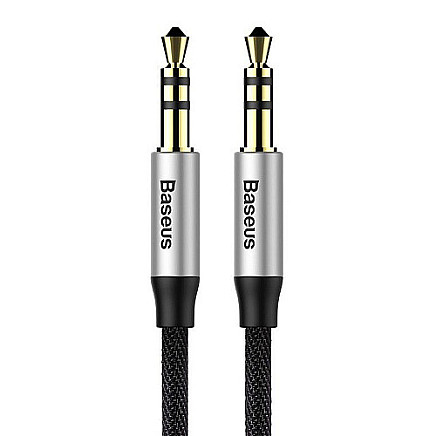 Cable Baseus Yiven Audio Cable  3.5 mm mini-jack M30 0.5M Silver Black