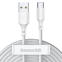 Baseus Simple Wisdom USB to Type-C 5A Data Cable Kit (2 шт./комплект) 1,5 м белый