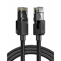 UGREEN Ethernet кабель, высокоскоростной гигабитный Cat 6 сетевой кабель RJ45 кабель 1м (черный)