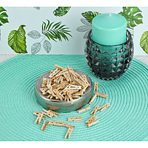 100 pcs decorative wooden brads set - durable Mini paper clips for scrapbooking and crafts, aesthetic design