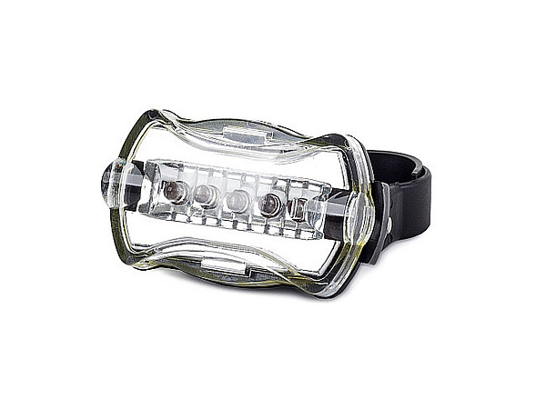 5 LED velosipēda aizmugurējā lampa balta