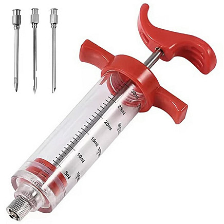 30 ml meat pickling syringe with 3 stainless steel needles