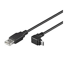 Кабель Micro USB 2.0, A-B, разъем 90°, 1,8 м