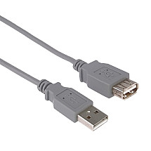 PremiumCord USB 2.0 pagarināšanas kabelis, A-A, 0,5 m, pelēks