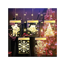 3d stained glass window decoration christmas lights